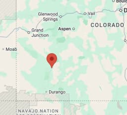 Map of Ouray, Colorado